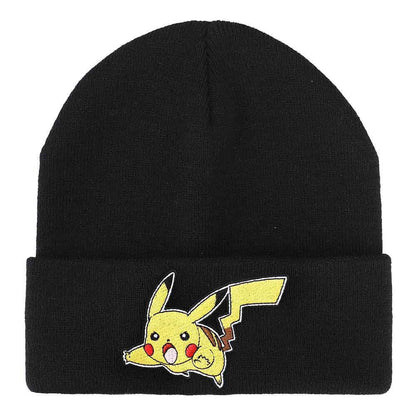 Pokemon Pikachu Quick Attack Embroidered Cuff Beanie Hat