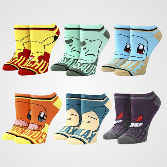 Pokemon Character Ankle Socks 6 Pair Set