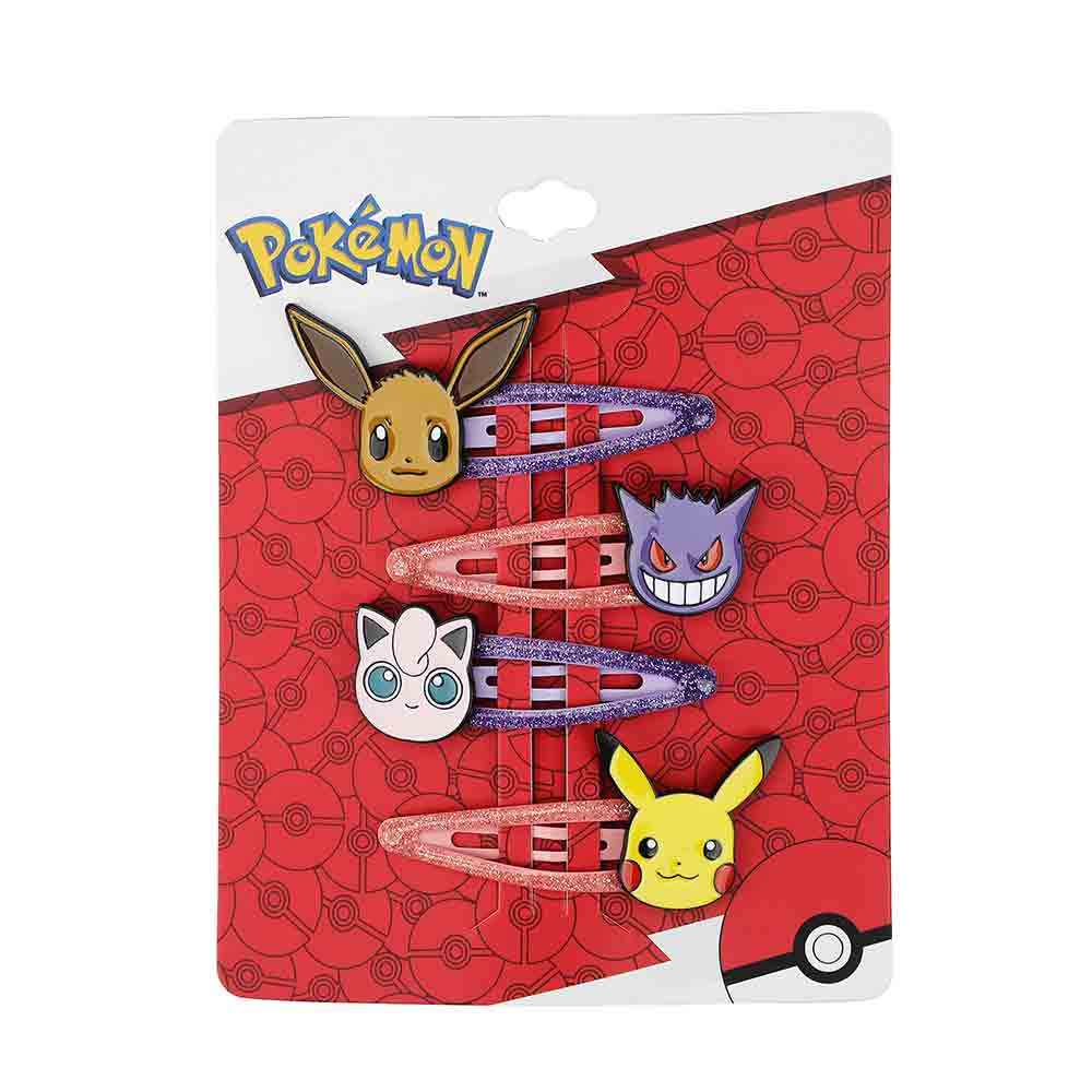 Pokemon Characters 4 pc. Hair Clip Set