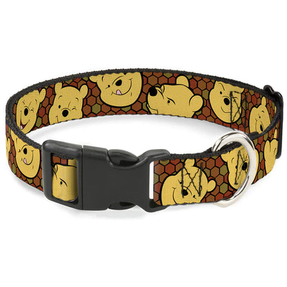 Winnie the Pooh and Honey Comb Dog Collar