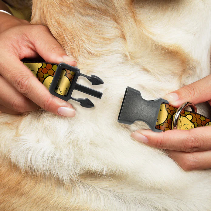 Winnie the Pooh and Honey Comb Dog Collar
