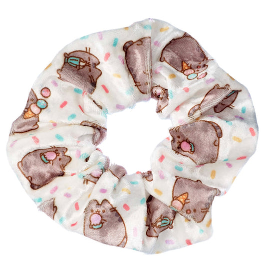Pusheen with Ice Cream Velour Hair Scrunchie