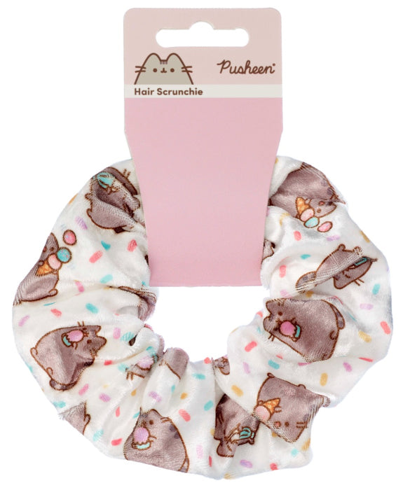 Pusheen with Ice Cream Velour Hair Scrunchie