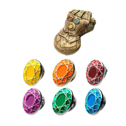 Thanos Gauntlet and Infinity Stones Marvel Avengers Pin Set
