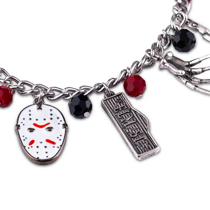 Slasher Film Icons (Freddy Vs. Jason) Enamel Charm Bracelet