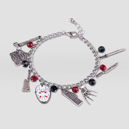 Slasher Film Icons (Freddy Vs. Jason) Enamel Charm Bracelet