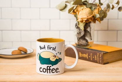 Snorlax "But First, Coffee" Pokemon 20oz Ceramic Mug