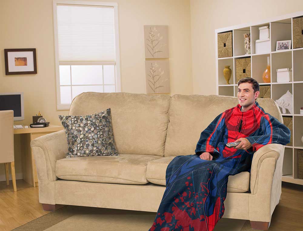 Spider-Man Costume (Marvel) Wearable Blanket With Sleeves