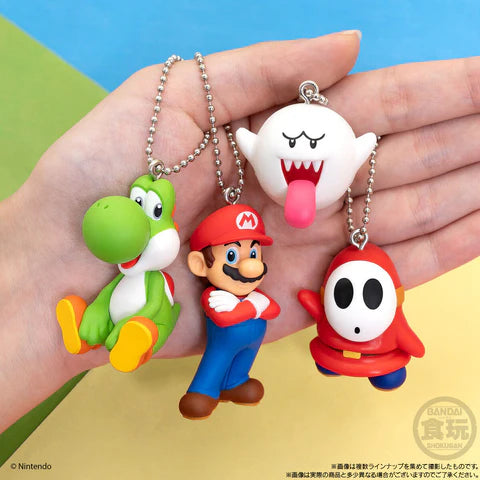 Super Mario Bros. Mini Figure Mascot Charms: Blind Bags Display of 10