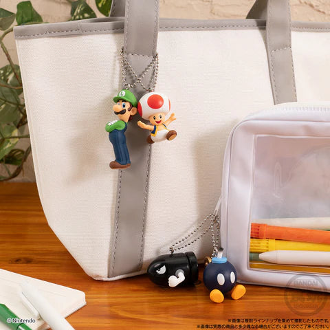 Super Mario Bros. Mini Figure Mascot Charms: Blind Bags Display of 10