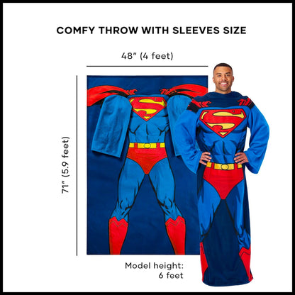 Superman Blanket With Sleeves