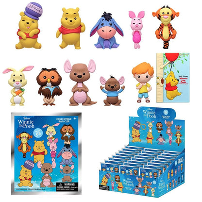 Disney Winnie The Pooh Series 65 Foam Character Keychain Bag Clips: Blind Bags Case of 24