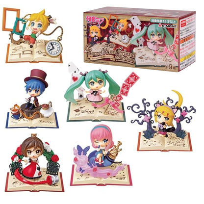 Hatsune Miku Secret Wonderland Collection Re-Ment Retail Display of 6